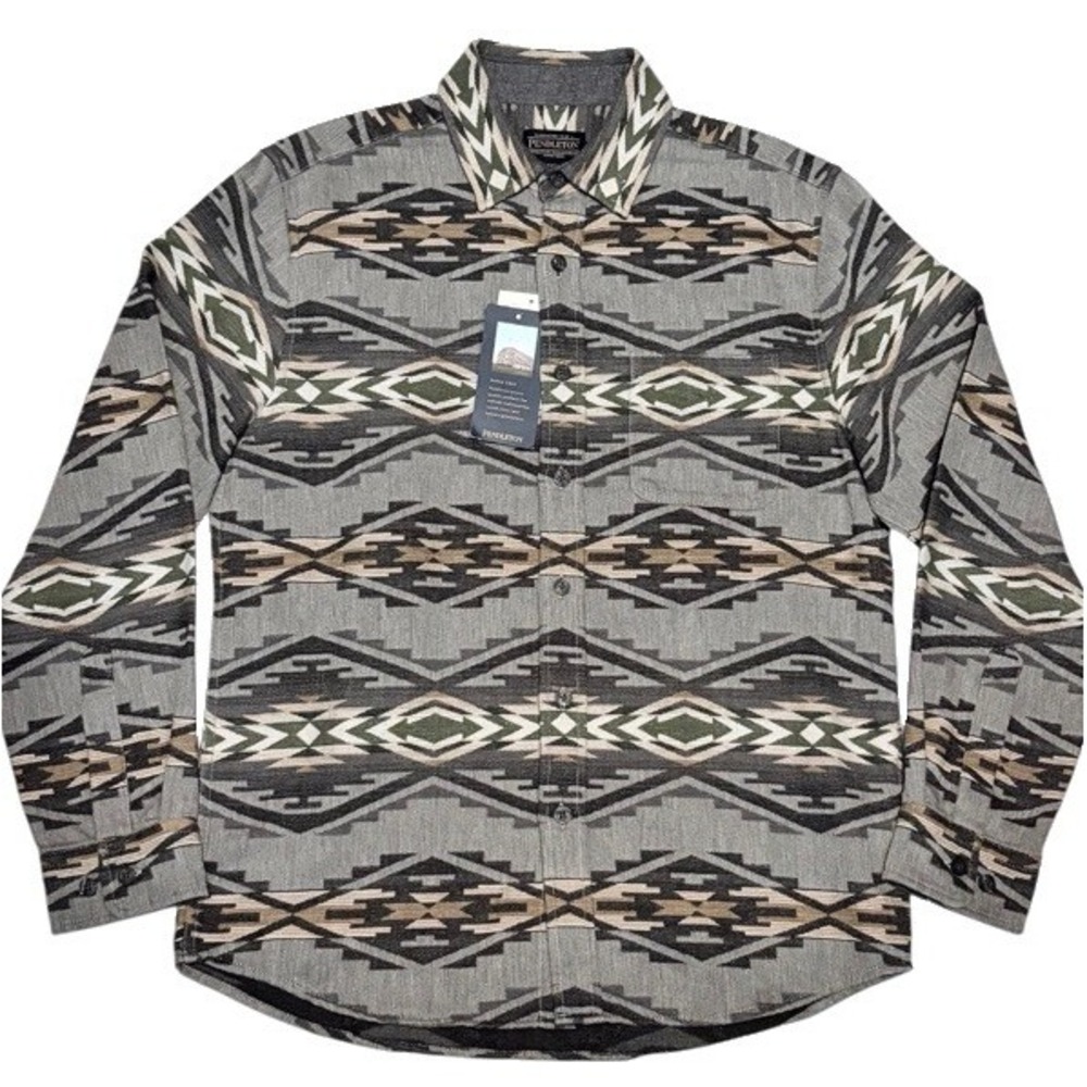 Pendleton Marshall Chamois Shirt Mens M NWT TUMALO RIDGE Flannel Aztec Western